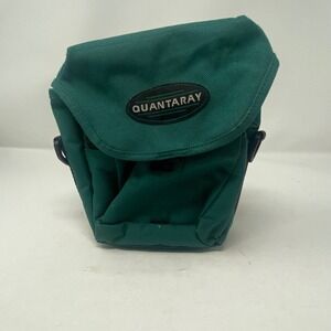 Quantaray Camera Bag Green Canvas Padded Shoulder Case with Belt Loop